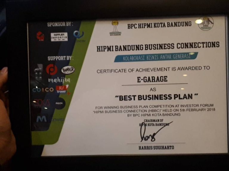 E-Garage FRI Juarai HIPMI Competition