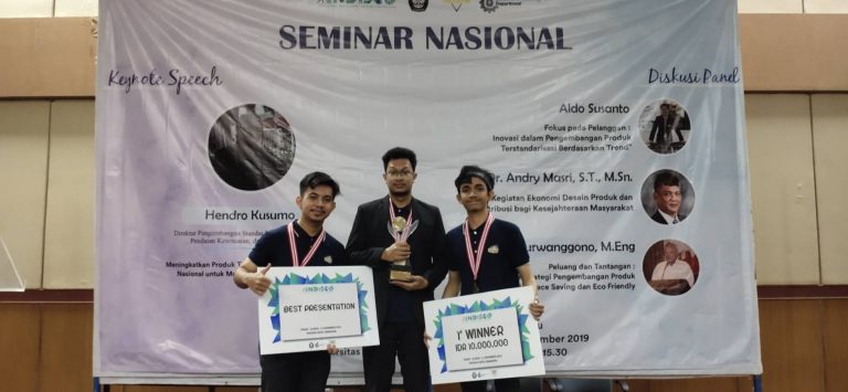 Mahasiswa Teknik Industri Menang Juara 1 di INDISCO 11 Dengan Inovasi Produk TONGKHATZ